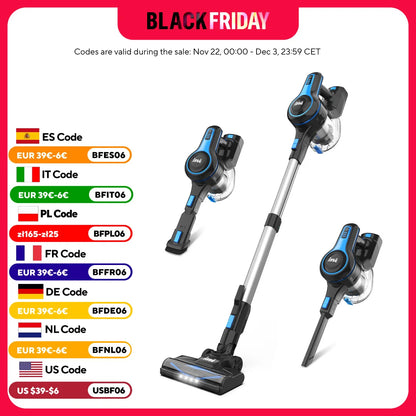 INSE Cordless Vacuum Cleaner, 20Kpa Lightweight Stick Vacuum with 2200mAh Battery, for Hard Floor Carpet Hair Car Cleaning