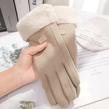 Load image into Gallery viewer, Women Winter Thick Plush Gloves Fashion Warm Suede Outdoor Guantes Lady Touchscreen Driving Gloves Sports Cycling Mittens
