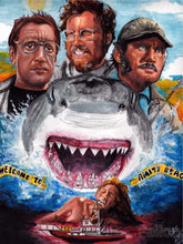 Load image into Gallery viewer, Jaws Classic Movie 5D Diamond Painting Horror Shark DIY Mosaic Cross Stitch Living Room Wall Decor
