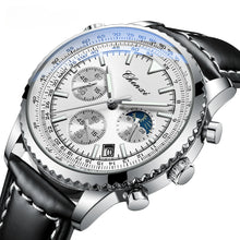 Load image into Gallery viewer, Business Watches for Men Genuine Leather Wristwatch Luxury Top Brand Men&#39;s Watches Waterproof Chronograph Sport Watches 520
