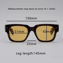 Load image into Gallery viewer, Sunglasses for Men Vintage Acetate Luxury Designer Sunglasses Women Occhiali Da Sole Da Uomo ENZO Red Lens Sunglasses
