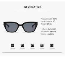 Load image into Gallery viewer, Sunglasses For Women With High-end Face, Small Anti-uv Large Frame Retro Cat Eye Glasses 2025 New Sunglasses 9673
