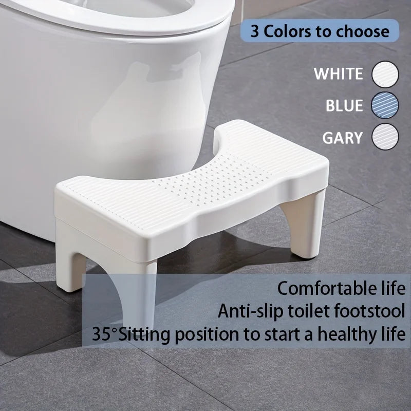 Heavy-Duty Portable Squat Toilet Stool - 7" Non-Slip Bathroom Assistance Step Perfect for Adults and Seniors