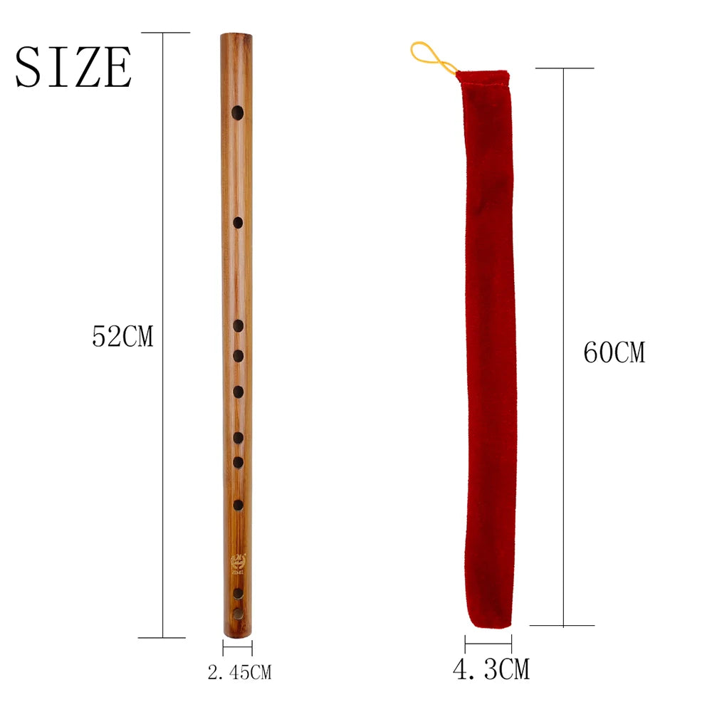 Traditional Wooden Flute C D E F G Key Recorder with Storage Bag  Beginner Gift  Educational Learning Woodwind Instrument
