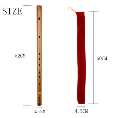 Traditional Wooden Flute C D E F G Key Recorder with Storage Bag  Beginner Gift  Educational Learning Woodwind Instrument