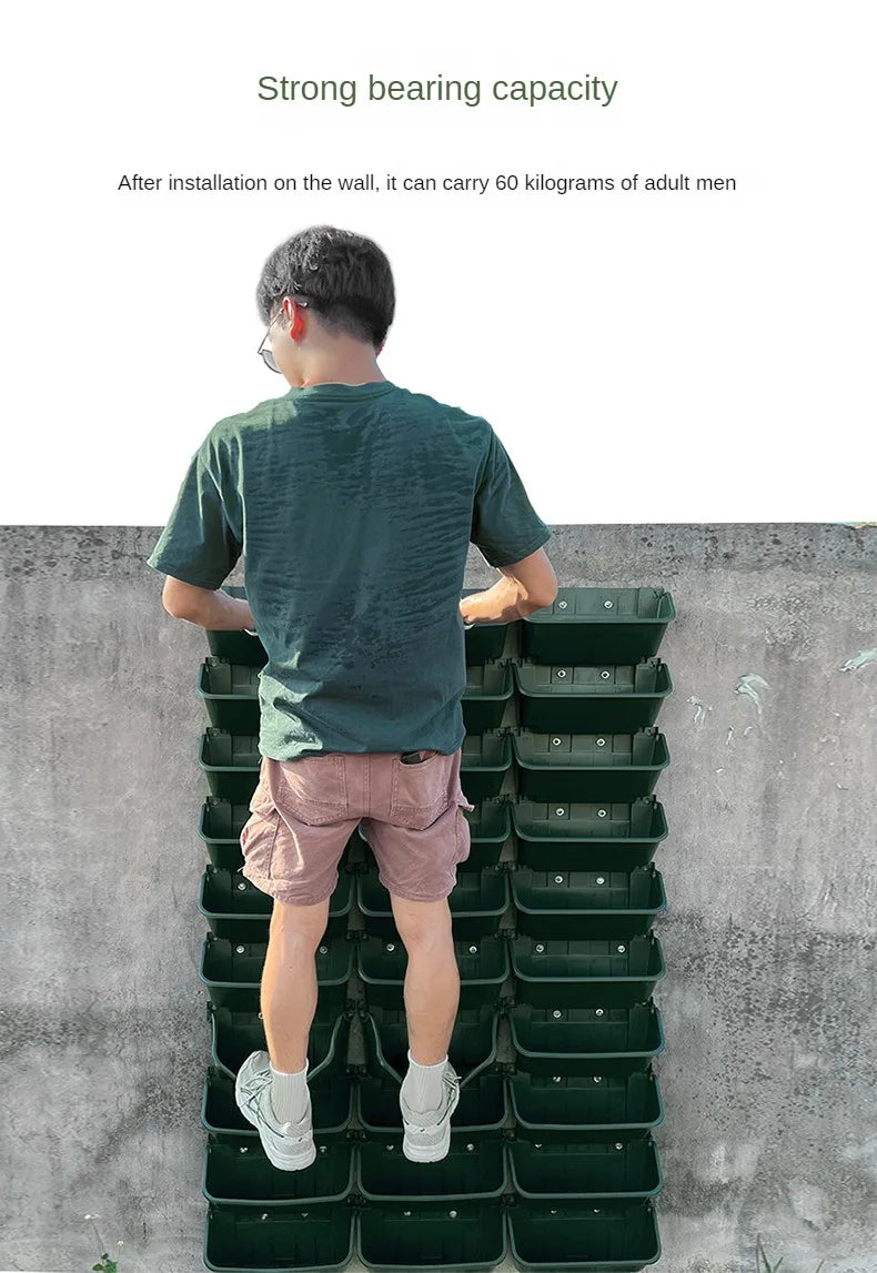 Garden Plant Walls Flower Pots Enclosures Hanging Plastic Containers Horticultural Flower Beds Vertical Greening Planting Boxes