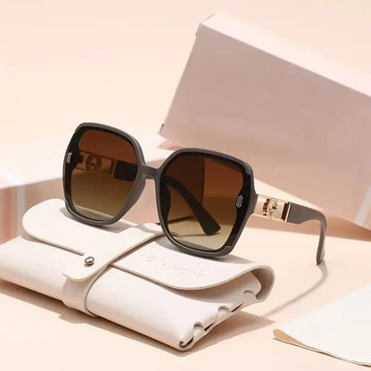 Sunglasses for Women High-end UV Resistant Sunglasses Large Frame Round Face Slim Sunscreen Sunglasses Fashion Accessories 2025