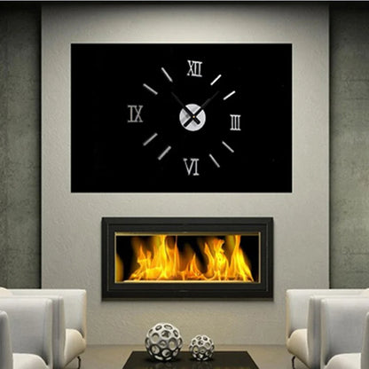 Frameless Wall Clock Mirror Wall Clock Fashion Living Room Quartz Watch DIY Home Decoration Watch Series