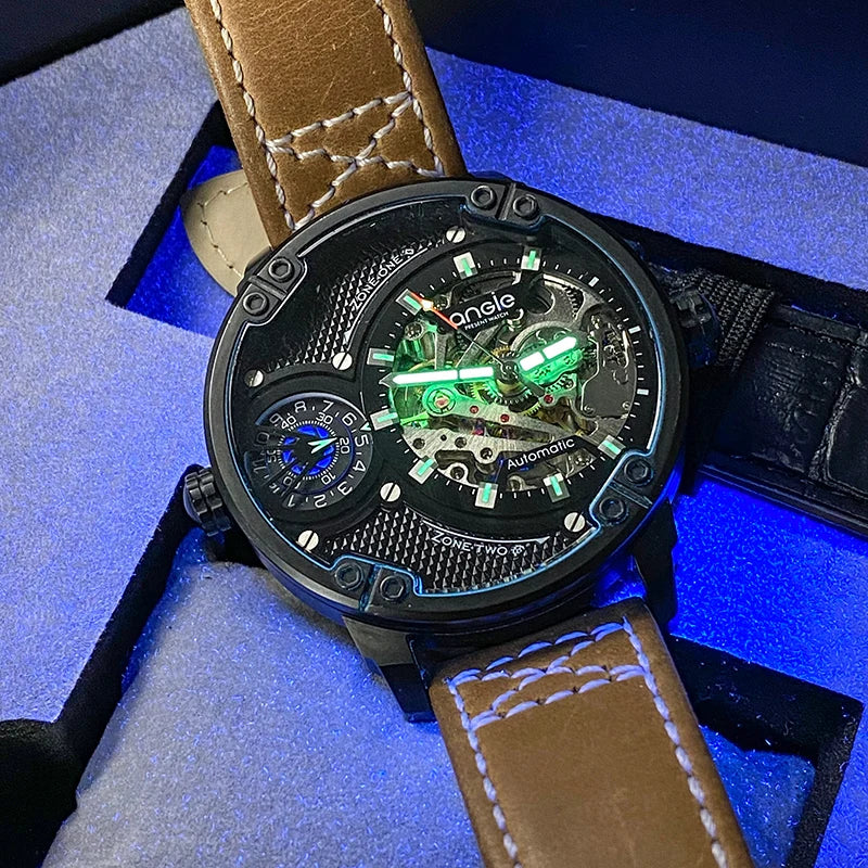 Mens Mechanical Watches Colorful Automatic Watch for Men Luxury Brand Stainless Steel Waterproof Man Wristwatches Reloj Hombre
