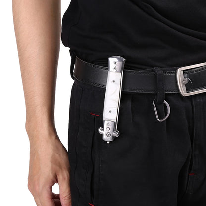 Knife Comb Pocket Comb Spring Comb 3Colors Stainless Steel Switchblade Spring Pocket Oil Hair Comb Foldable Hairstyling Brush