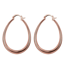 Load image into Gallery viewer, 925 Sterling Silver 18K gold plated 4.4cm oval earrings for women Fashion Party Wedding Accessories Jewelry Christmas Gifts
