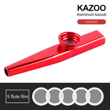 Load image into Gallery viewer, Lightweight Kazoo Aluminum Alloy Metal Fun Instrument Easy To Use for Music Lovers Professional Music Instrument Clarinete
