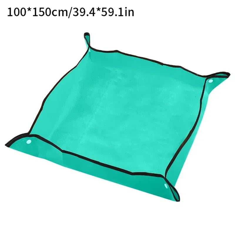 Gardening Mat PE Square Plant Pad Waterproof for Transplanting Flower Pots Potting Mat Foldable Garden Repotting Anti-dirty Tarp