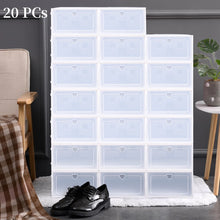 Load image into Gallery viewer, Transparent 20 Schuhboxen Stapelbar Schuhaufbewahrung Box Kunststoff Schuhkarton
