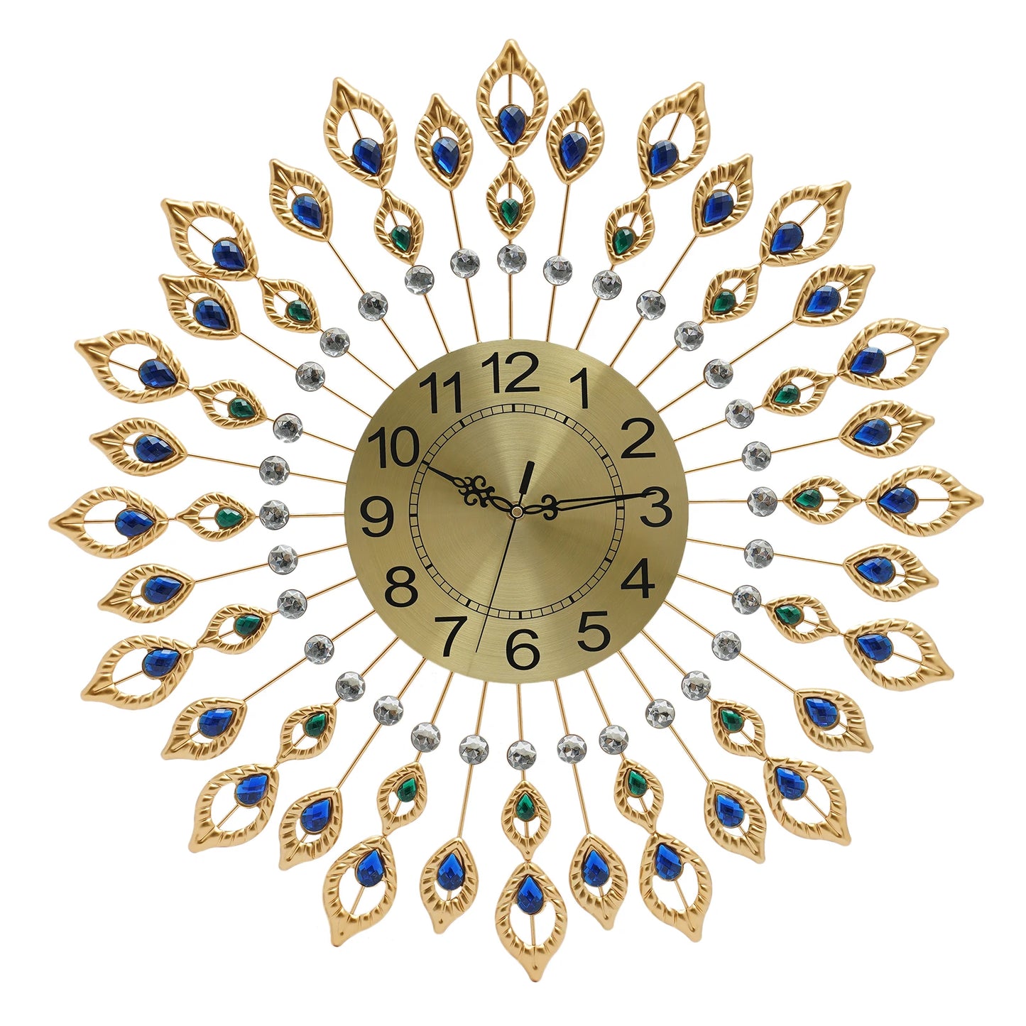 Modern Style Quartz Metal Big Clocks Large Wall Clock Decorative Wall Clocks for Living Room Bedroom Quiet Running