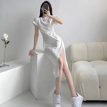 Load image into Gallery viewer, White Dresses for Women 2024 Woman Dress Clothes Midi X New in Chic and Elegant Pretty Cheap Casual Y2k Outfits Harajuku Cotton
