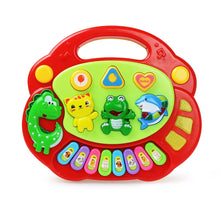 Load image into Gallery viewer, Kids Cartoon Piano Keyboard Game with Animal Sounds Flashing Light Music Baby Instrument Music Toys Educational Toys Kids Gifts
