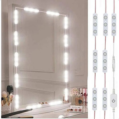 Led Vanity Mirror Lights Hollywood Style Vanity Make Up Light 10ft Ultra Bright White LED Dimmable Touch Control Lights Strip f