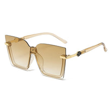 Load image into Gallery viewer, Women Men Sun Glasses Streetwear Large Frame Eyewear GogglesHollow Out Square One-piece Sunglasses Women MenGlasses
