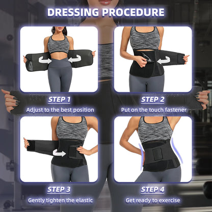 Waist Trainer for Women, Neoprene Waist Trimmer Belt, Sweat Band to Sweat More, Increase Core Stability, Back and Lumbar Support