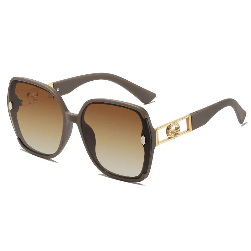 Sunglasses for Women High-end UV Resistant Sunglasses Large Frame Round Face Slim Sunscreen Sunglasses Fashion Accessories 2025