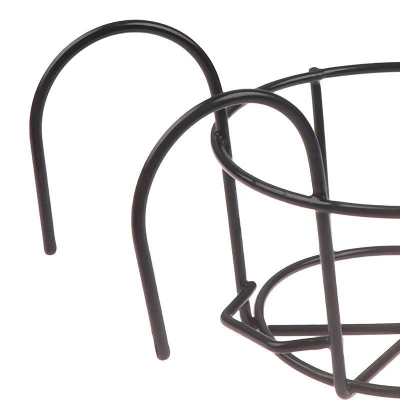 Garden Hanging Plant Iron Racks Balcony Round Flower Pot Rack Railing Fence