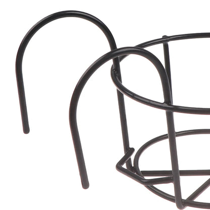 Garden Hanging Plant Iron Racks Balcony Round Flower Pot Rack Railing Fence