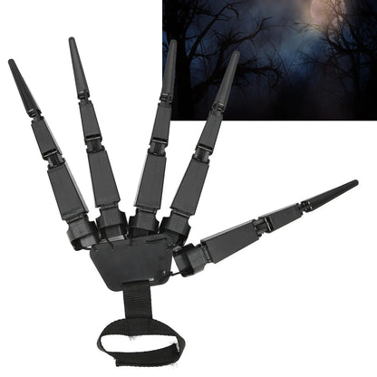 DIY Halloween Ghost Claw Gloves - Articulated Horror Fingers for Cosplay & Party Supplies