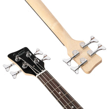 Load image into Gallery viewer, Glarry GW101 36in Small Scale Electric Bass Guitar Suit With Mahogany Body SS Pickups, Guitar Bag, Strap, Cable Burlywood
