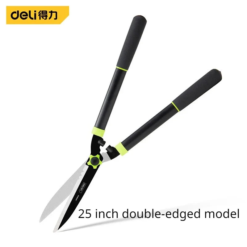 Deli Gardening Scissors Flower / Pruning Shears Lawn Special Hedge Shears Strong Pruning Branches Pruning Tools for Home Garden