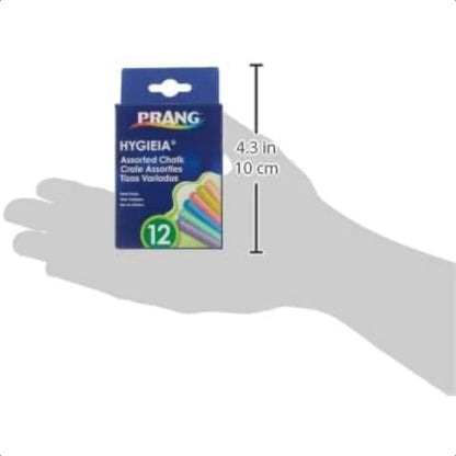 Board Chalk Assorted Colors 12 Count