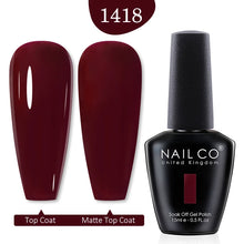 Load image into Gallery viewer, NAILCO 15ml Transparent Nude Color Series Jelly Gel Nail Polish Pink Red Nails Art Manicure Gel Varnishes Gellack Design Lacquer
