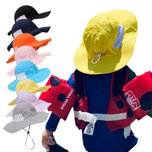 Kids Adjustable Sun Protection Breathable Daily Leisure Bucket Hat Summer Wide Brim sun hat For Fishing, Hiking, Mountaineering