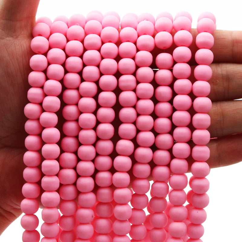 1 String 6/9mm Clay Round Beads Loose Spacer Beads Polymer Clay Beads For Jewelry Making Diy Boho Bracelet Necklace Accessorie