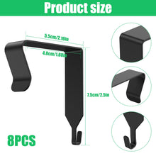 Load image into Gallery viewer, 8Pcs Over The Door Hooks Metal Over The Door Hangers Strong Bearing Capacity Clothes Hooks Sturdy Anti-Slip Over The Door Hooks
