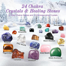 Load image into Gallery viewer, 24pc Advent Calendar Crystals 24 Days Crystals Healing Stones Christmas Countdown Calendar Natural Stones Crystals Journey

