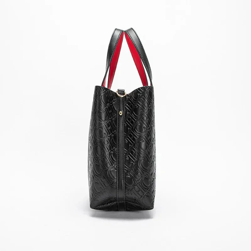 CH Superior Sense of Pure Colour Letter Printing Design Large Capacity Ladies Crossbody Bag High QualityTemperament Tote Bag