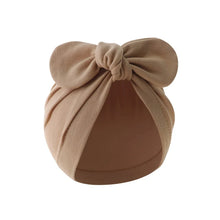 Load image into Gallery viewer, Newborn Hat for Girls Boys Beanie Cute Bows Turban Hats Cotton Infant Bonnet Solid Color Toddler Cap Baby Accessories 0-24M
