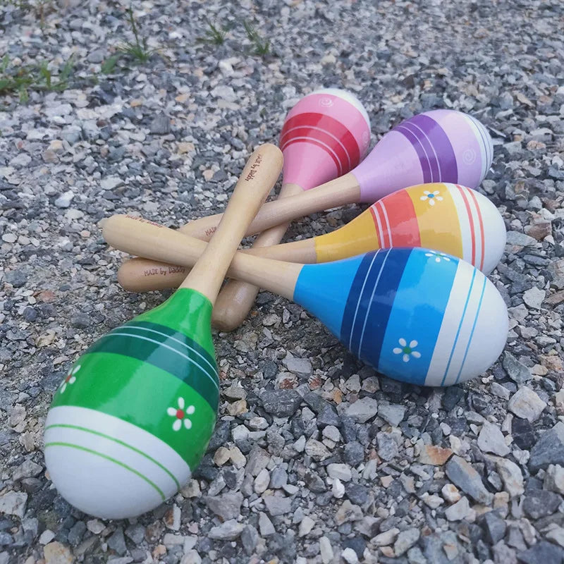 Wooden Handicrafts Colored Medium Sand Hammer Instruments Children's Music Toys Children's Percussion Instruments