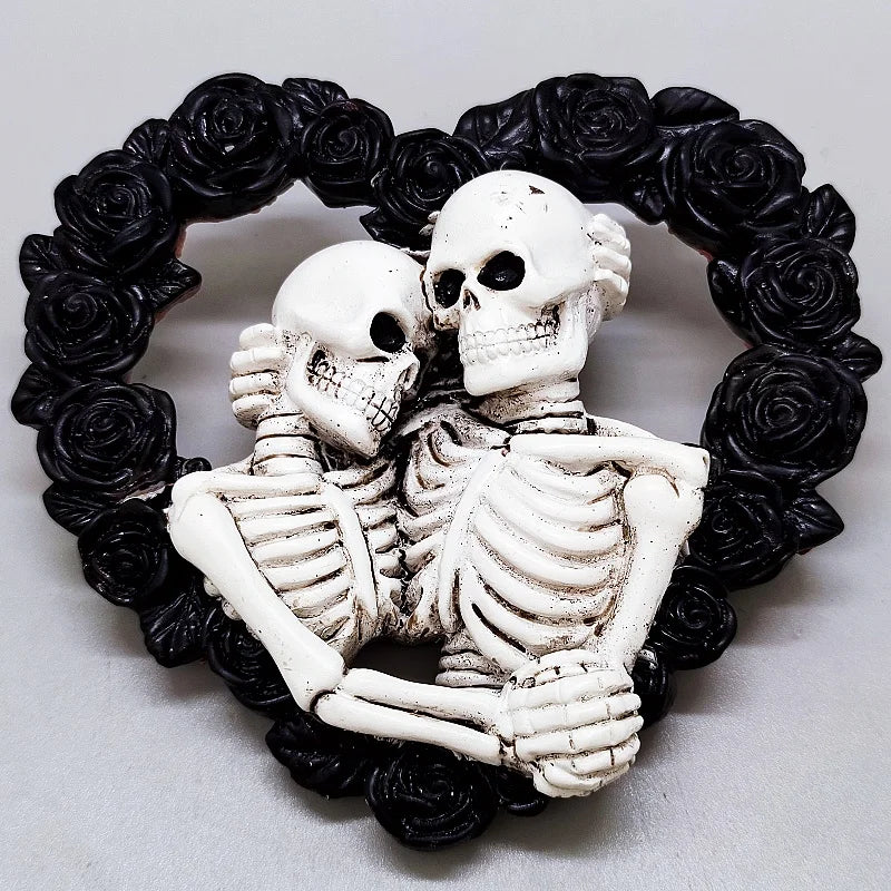 Lover Skull Silicone Mold Halloween Decoration Gypsum Crafts Resin Making Tool DIY Soap Ice Baking Mold Party Gift