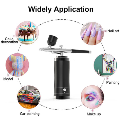 Nails Art Painting Airbrush With Compressor For Cake Decoration Makeup Manicure Nail Airbrush Portable Varnish Paint Sprayer Gun