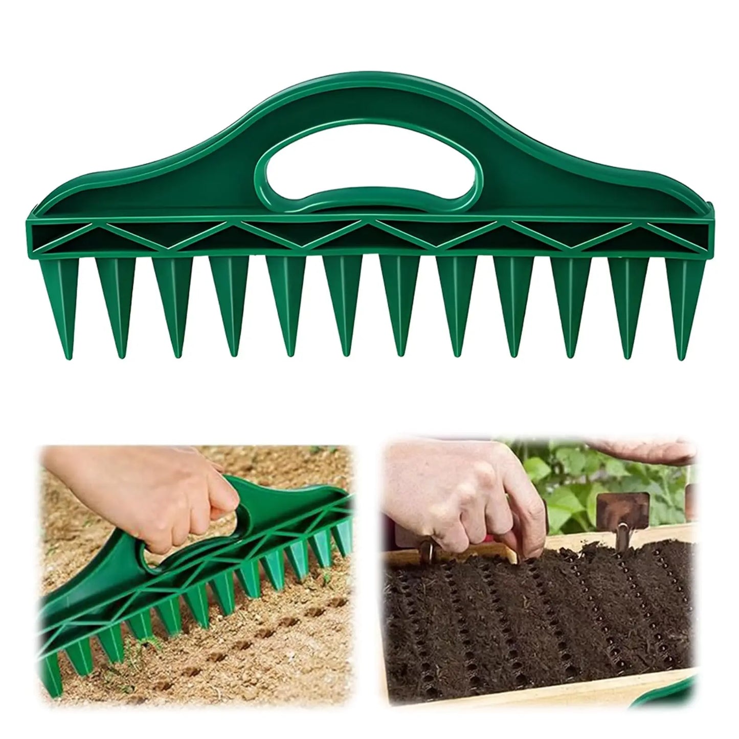 Seed Spreader, 2025 New Sowing Seeds Dispenser Set, Handheld Seed Planter Tool Seed Dibber Multifunctional Seed Spacer Gardening