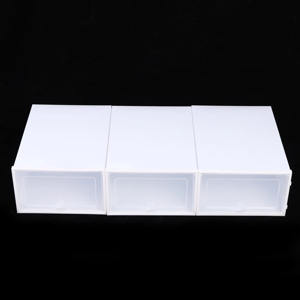 Shoe Boxes Clear Plastic Stackable, 20 Pack Premium Shoe Organizer Storage Foldable Sneaker Shoe Rack Containers