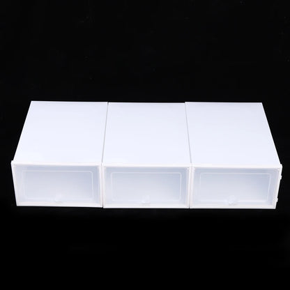 Shoe Boxes Clear Plastic Stackable, 20 Pack Premium Shoe Organizer Storage Foldable Sneaker Shoe Rack Containers