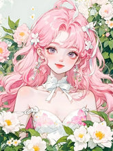 Load image into Gallery viewer, 5D Diamond Painting  Anime Girl DIY Cartoon Cross Stitch Full Square Round Diamond Mosaic Embroidery Art Home Decoration Gift
