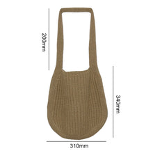 Load image into Gallery viewer, Wool Knitted Shoulder Shopping Bag for Women Vintage Cotton Cloth Girls Tote Shopper Bag Large Female Handbag Crochet Bag
