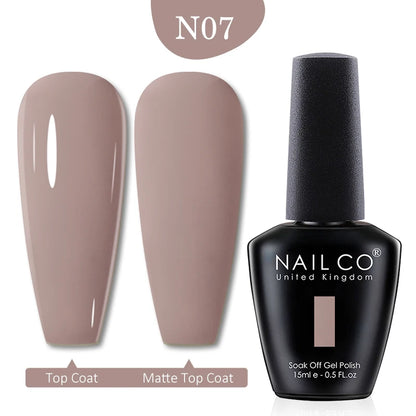 NAILCO 15ml Transparent Nude Color Series Jelly Gel Nail Polish Pink Red Nails Art Manicure Gel Varnishes Gellack Design Lacquer