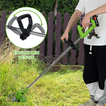 Load image into Gallery viewer, Weed Eater, Electric Weed Mower Cordless Trimmer, Telescopic Rod Weed Eater Cutter, Rechargeable Handheld Lawn Mower with 2 Batt

