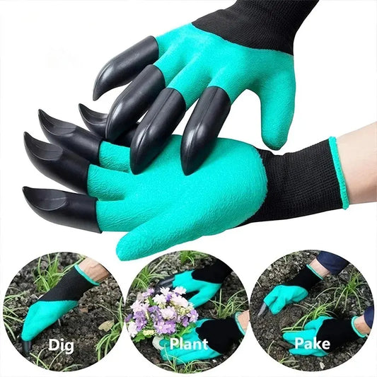 Garden gloves, stab resistant, waterproof, claw resistant, wear-resistant, ground scraping, grass pulling, soil digging, special