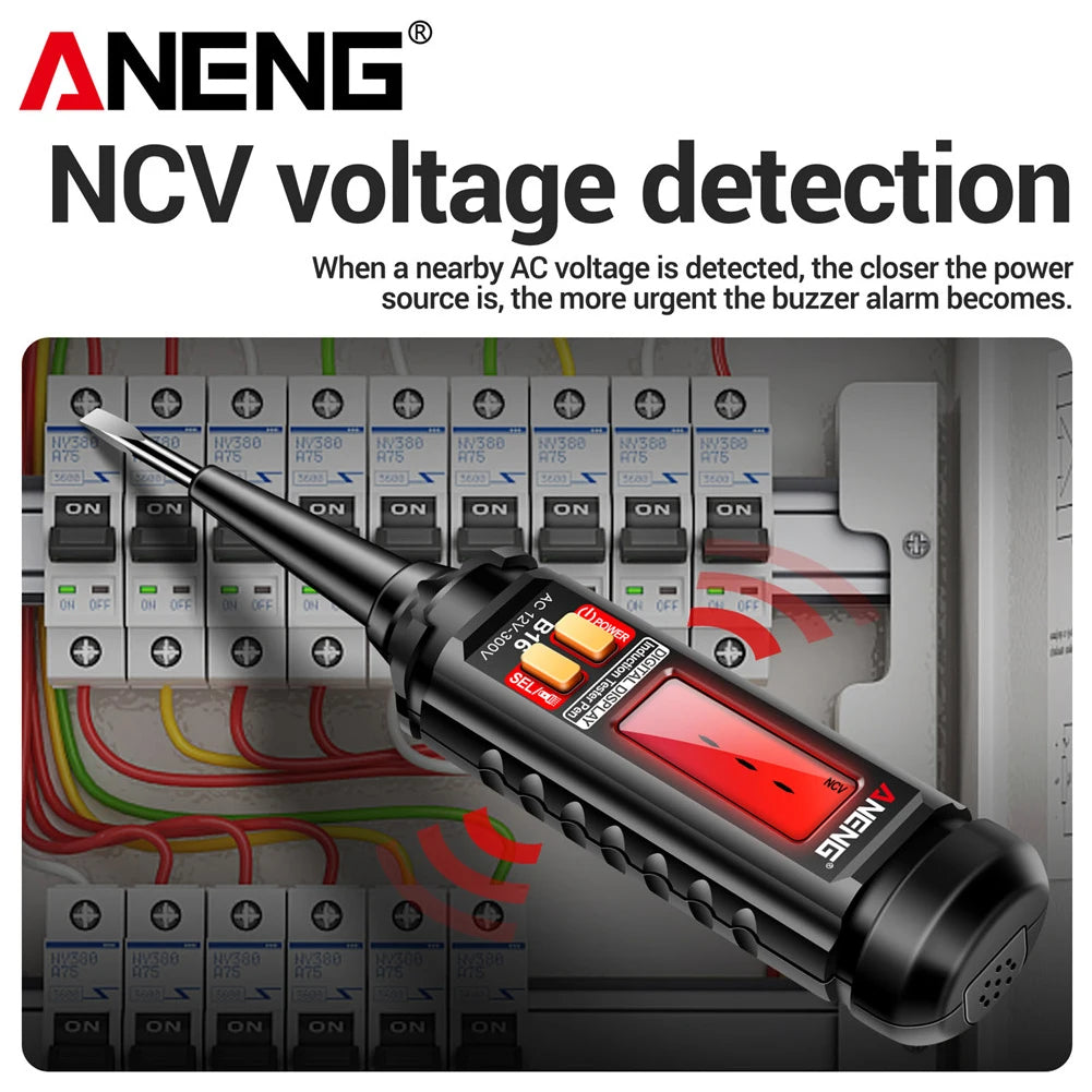 AC 12V-300V Non-Contact Voltage Detector Digital NCV Voltage Tester Smart Induction Test Pen Wire Breakpoint Finder Live Wire Te